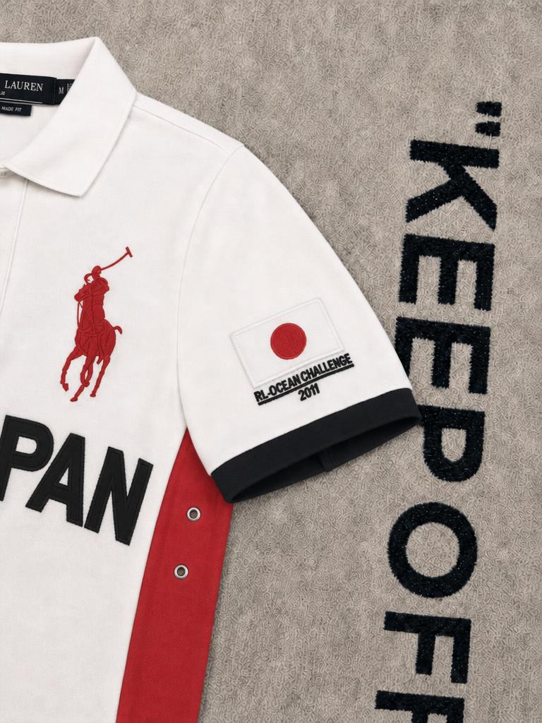 Japan Vintage Red & White Polo