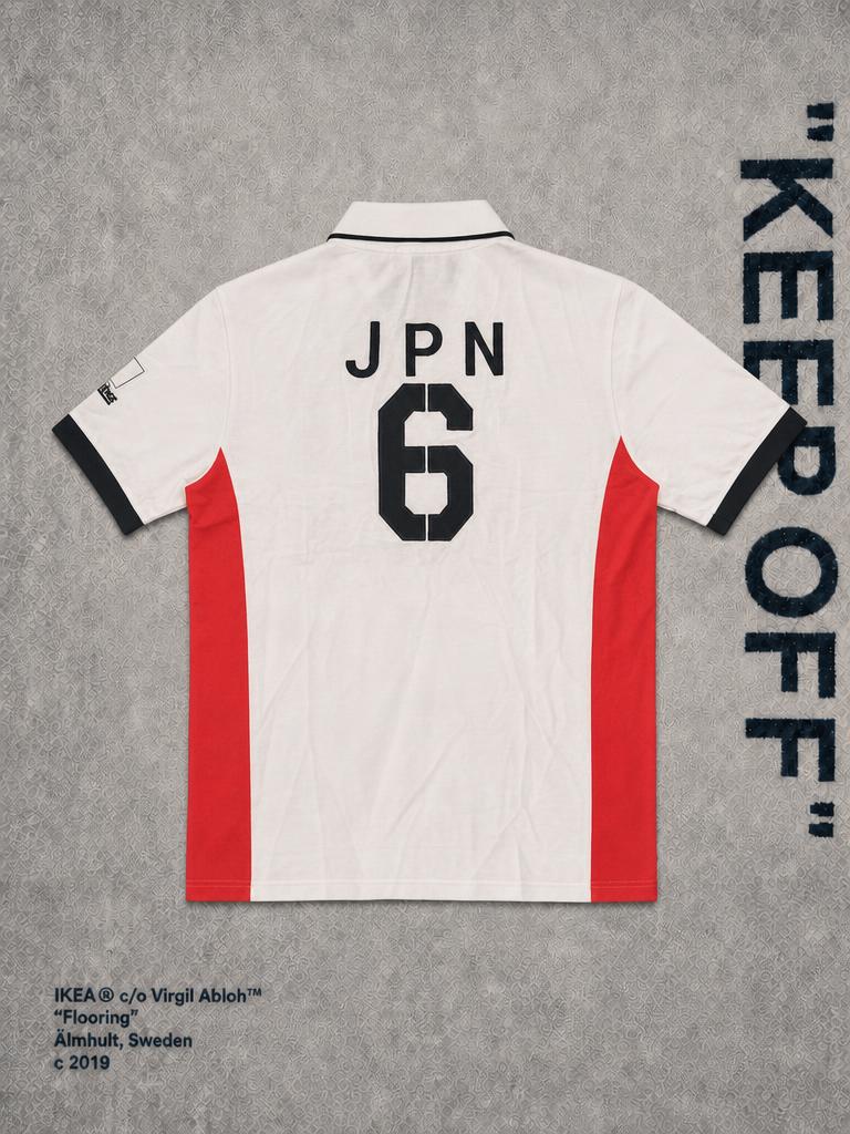 Japan Vintage Red & White Polo